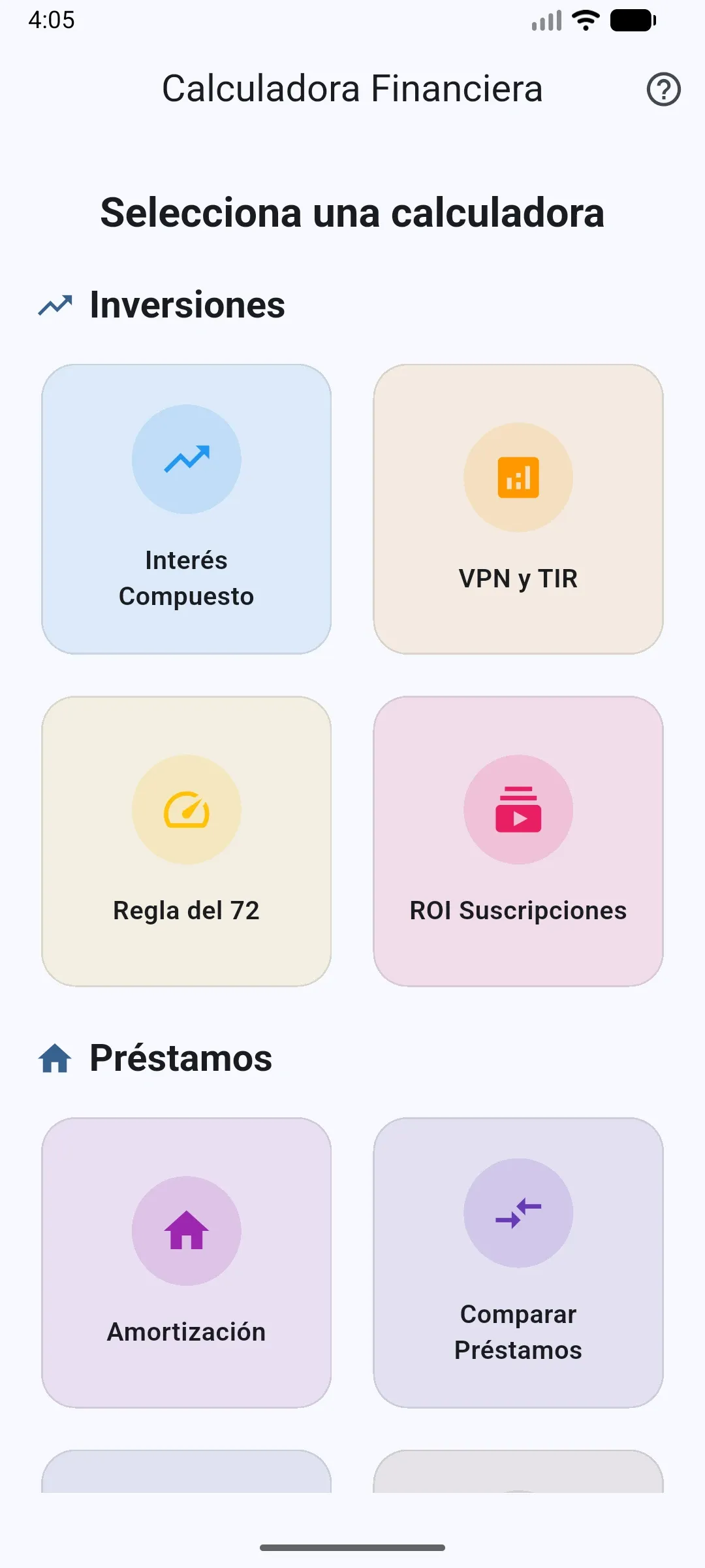 Calculadora Financiera screenshot 1