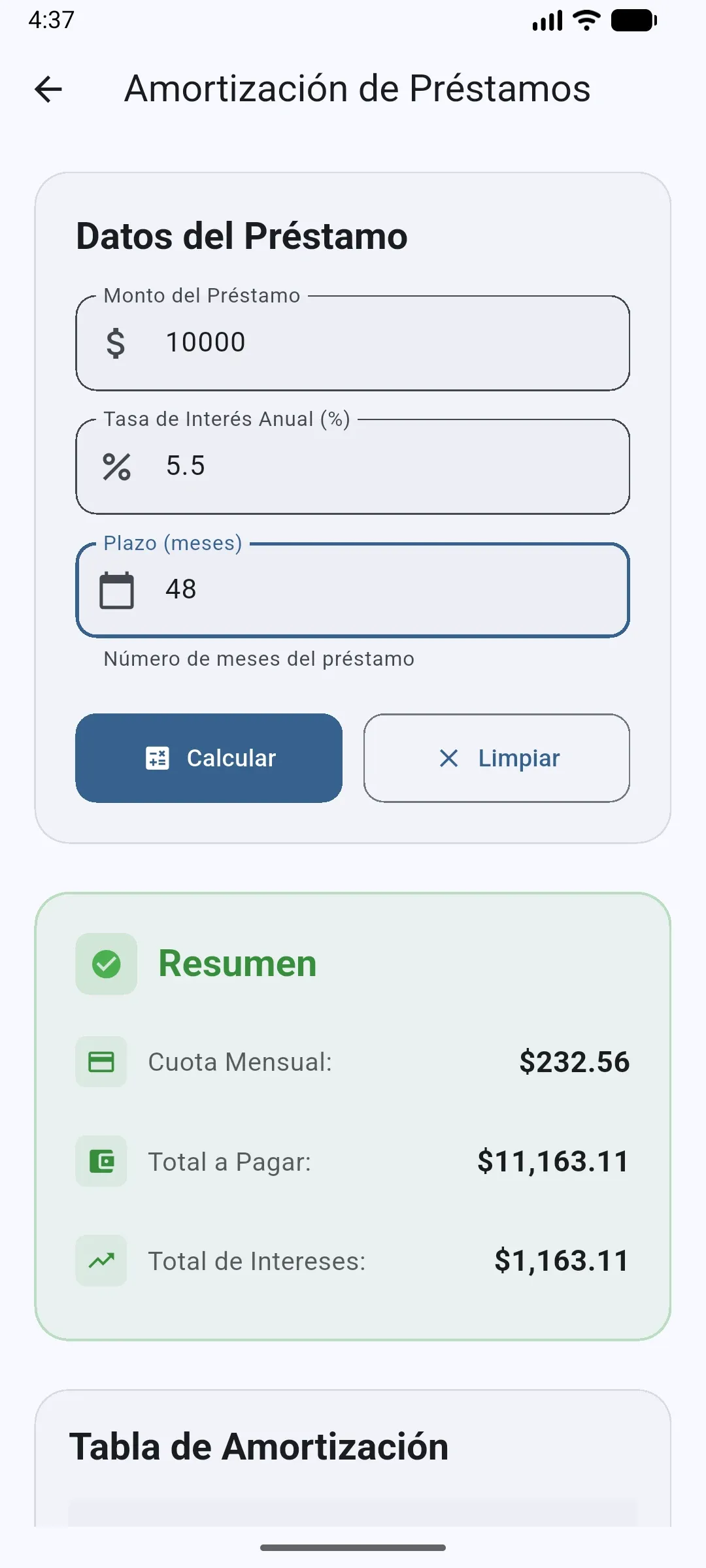 Calculadora Financiera screenshot 6