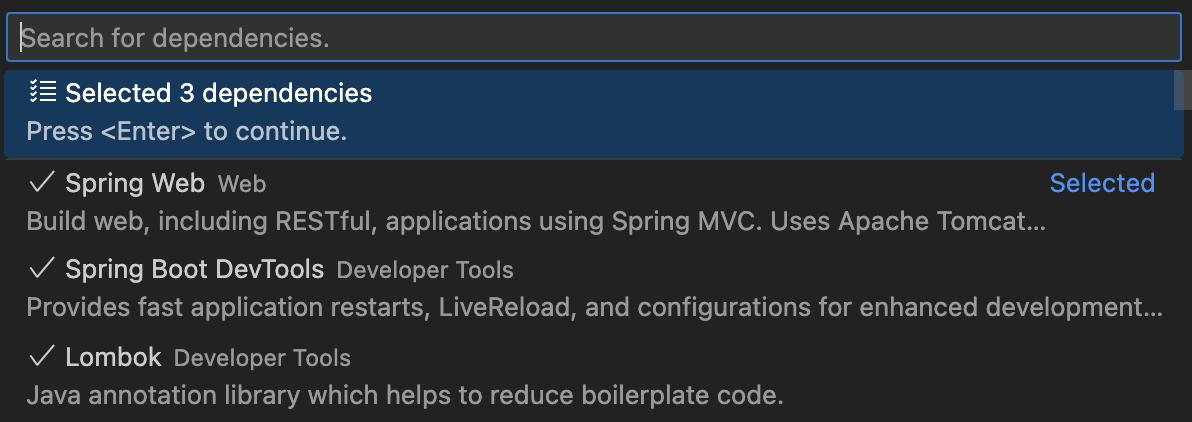 Dependencias para Spring MVC