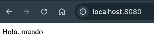 Resultado de llamar al endpoint hello world