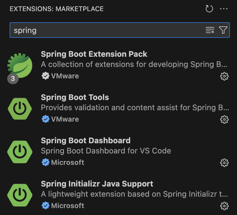 Extensiones de Vscode para Spring